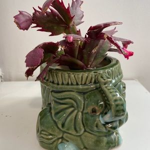 MCM vintage elephant planter